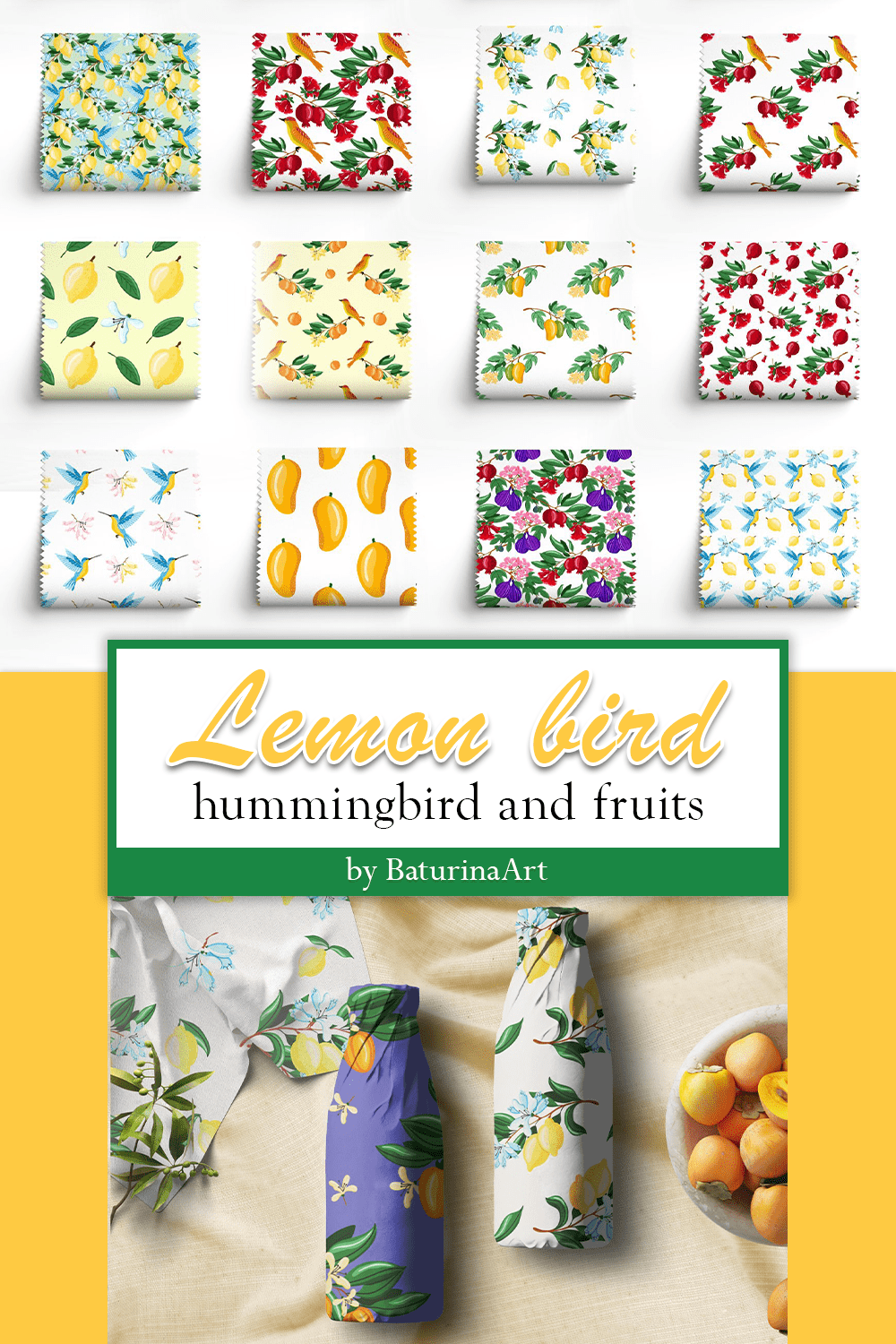 lemon bird hummingbird and fruits pinterest 1