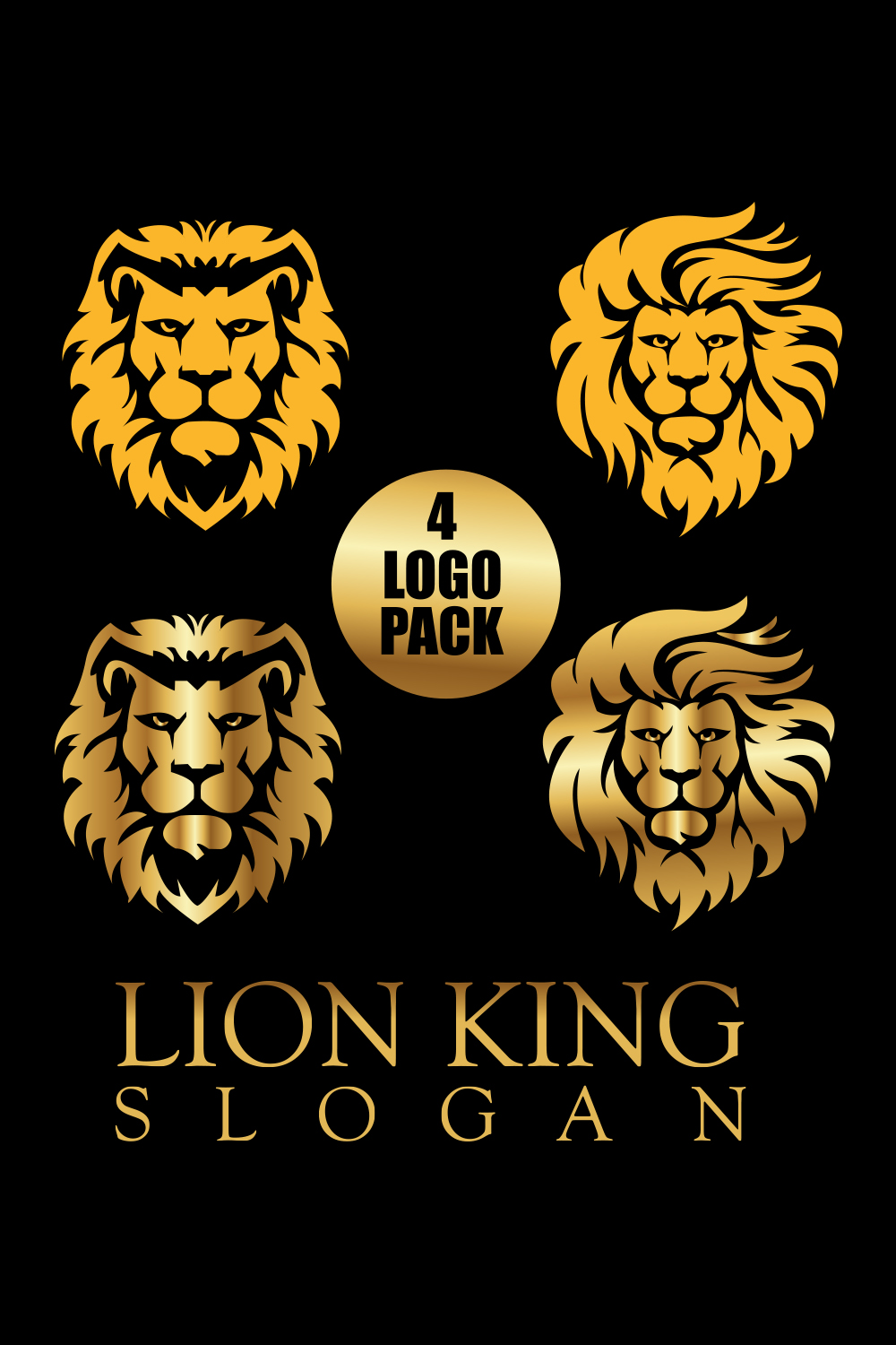 golden lion head and shield logo. vector illustration 8257994 Vector Art at  Vecteezy