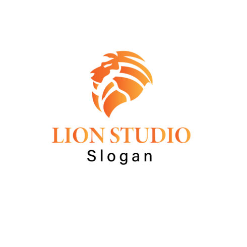Lion Clean and Creative Logo Design template cover image.