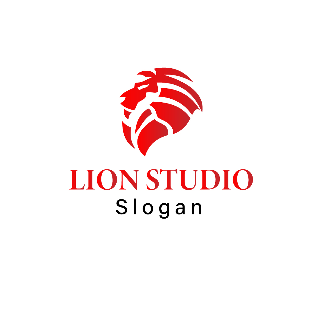 Lion Clean and Creative Logo Design template