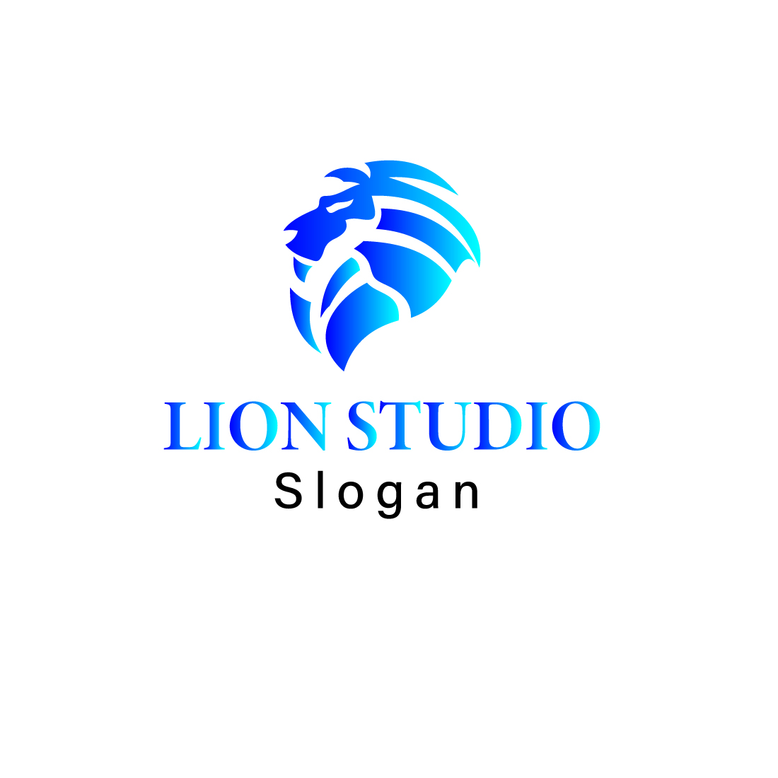 Lion Clean and Creative Logo Design template previews.
