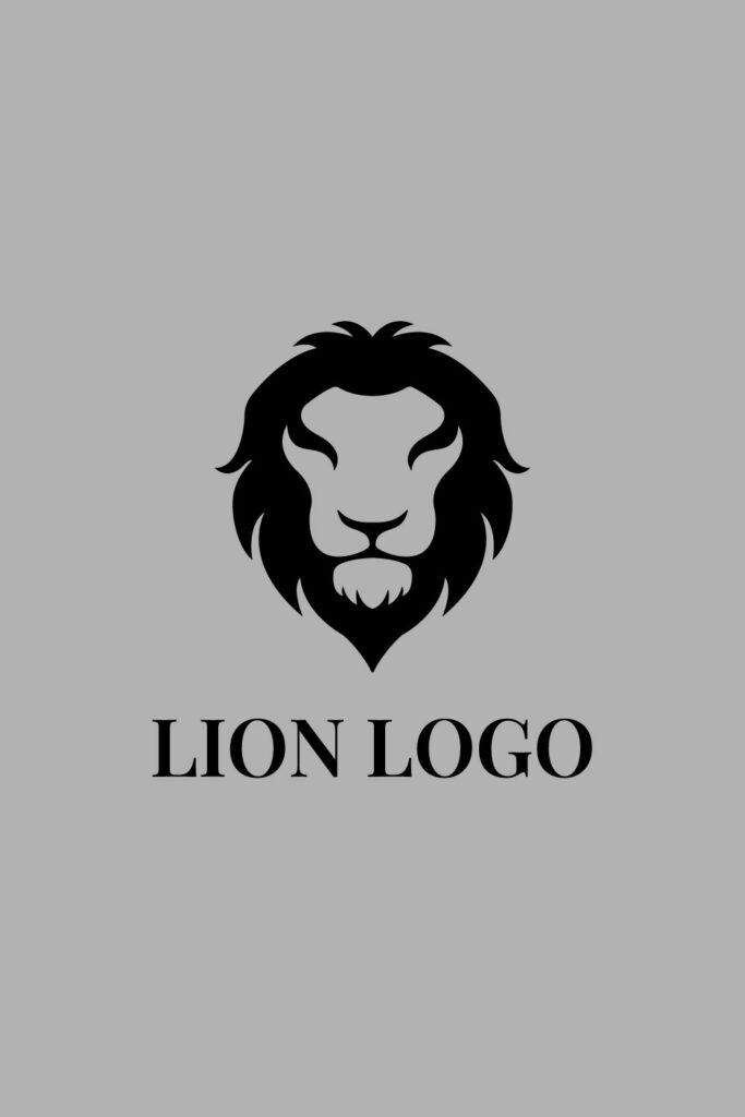 Minimalist lion logo - MasterBundles