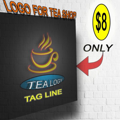 Tea cup logo for any tea logy or tea cafe cover image.
