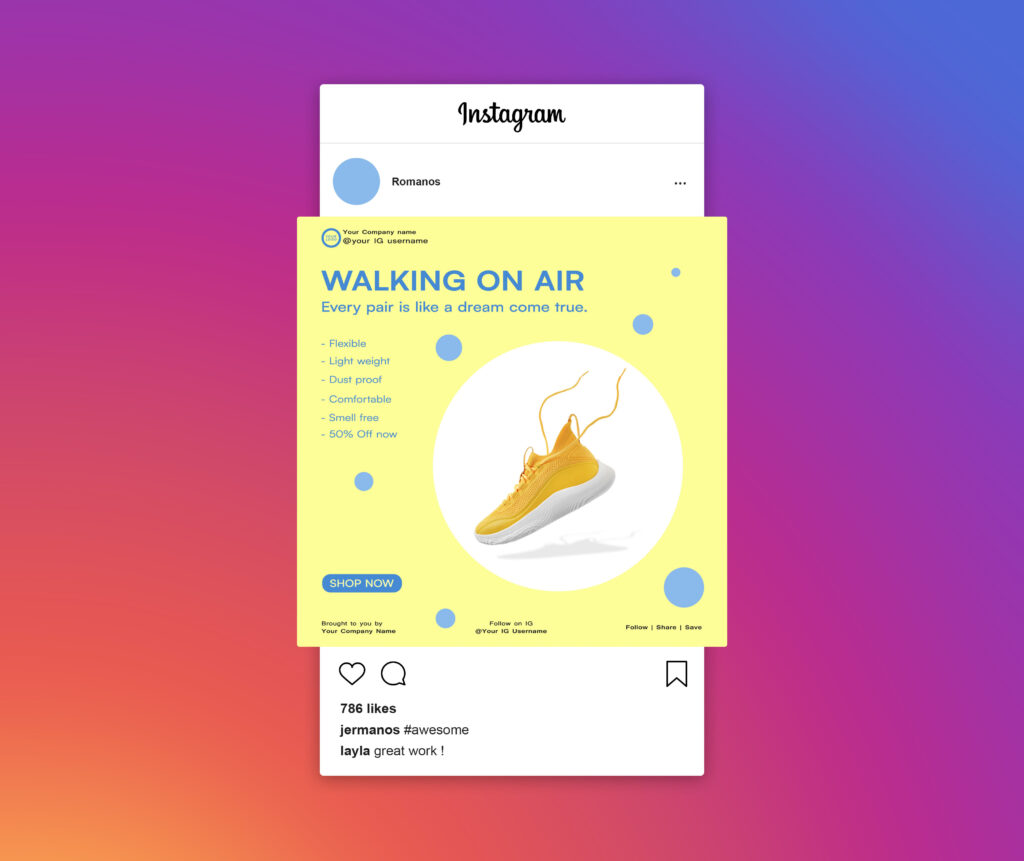 Shoe sale - Fashion – Social Media Post Design Templates for instagram ...