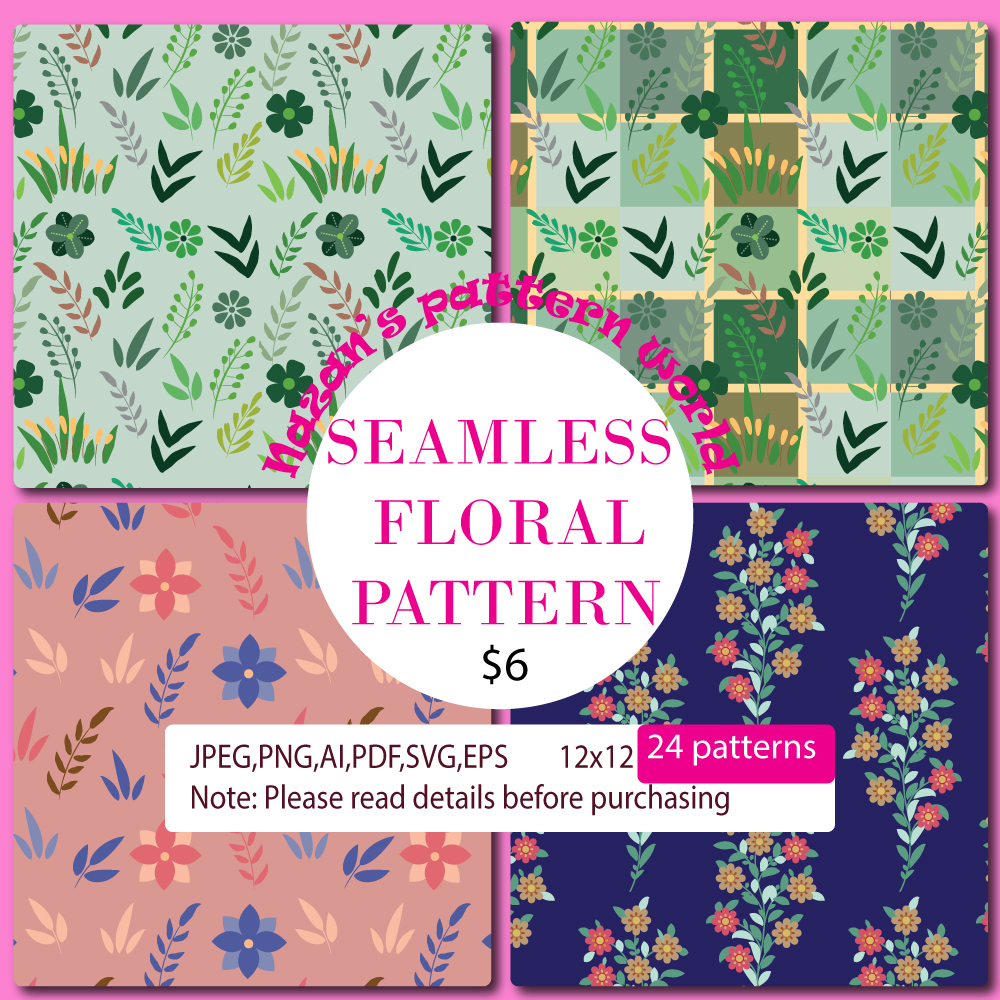 Seamless Floral Pattern previews.