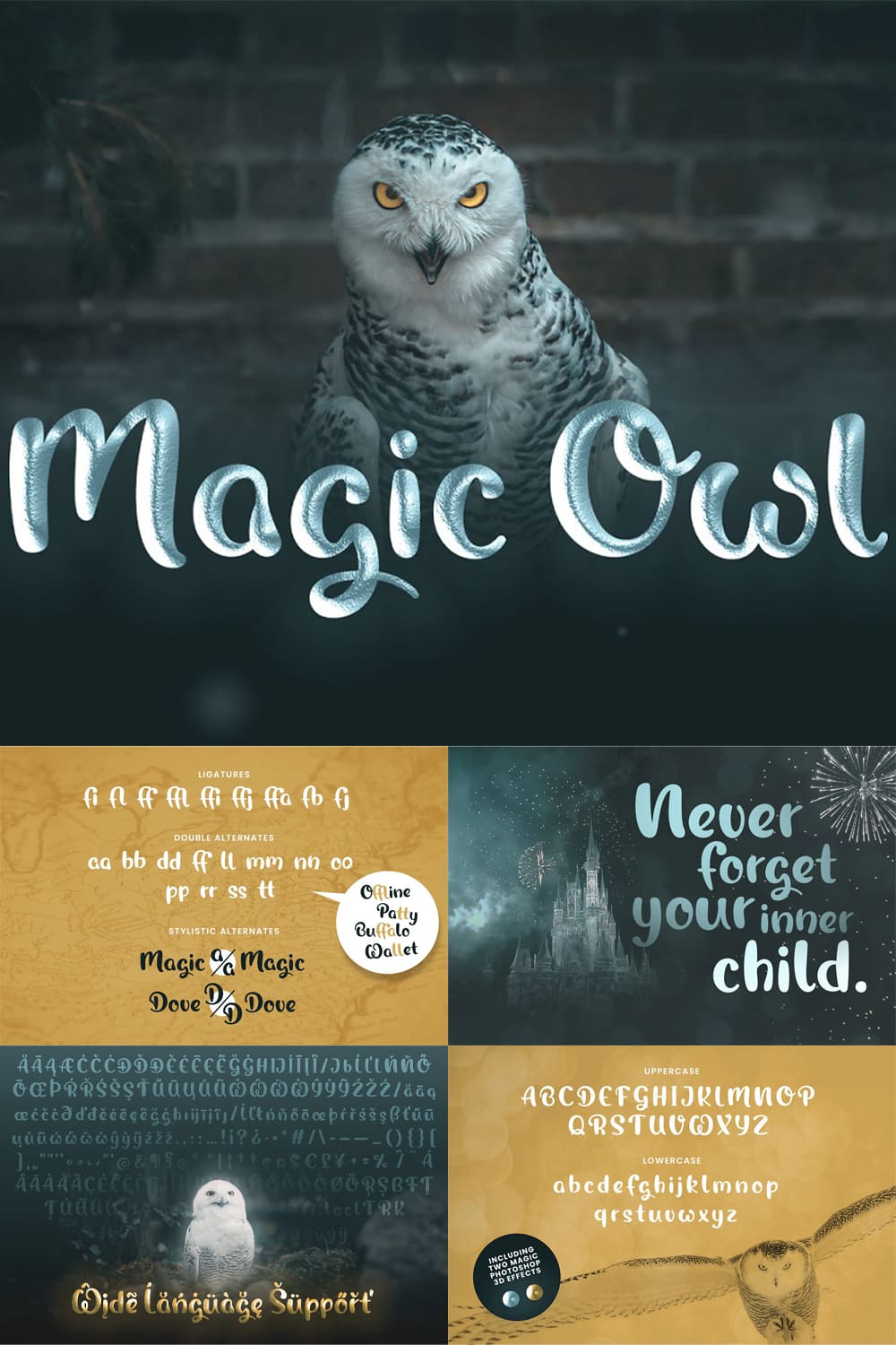 Magic owl an enchanting typeface pinterest .