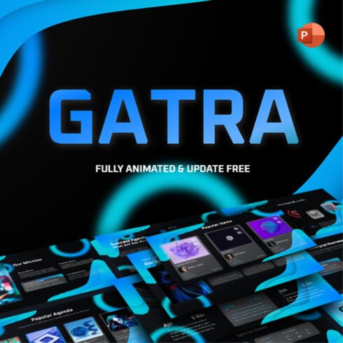 GATRA - Digital Assest & Metaverse PowerPoint Template cover image.