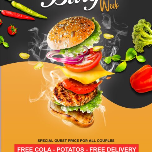 Professional Fast Food Flyer Design pinterest.