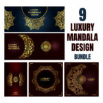 Unique Luxury Mandala Design Bundle cover image.
