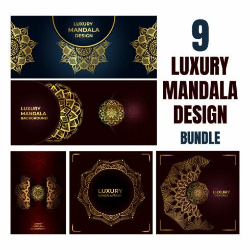 Unique Luxury Mandala Design Bundle cover image.