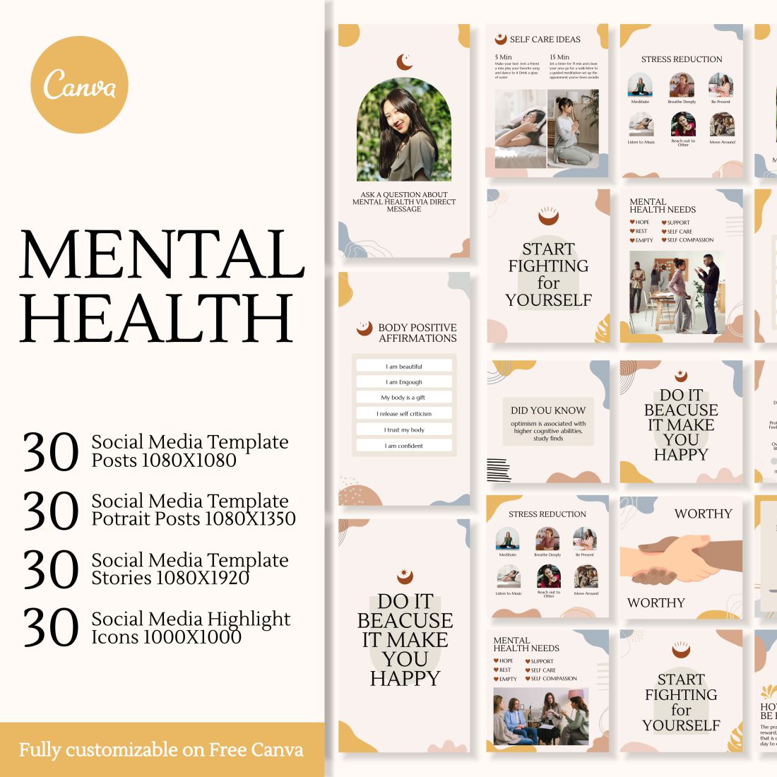 Social Media Template For Mental Health Cover Image.