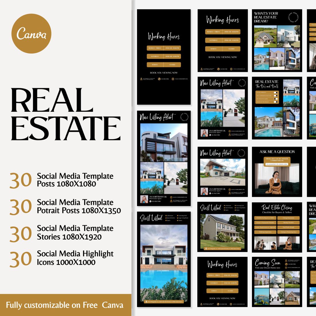Instagram Templates Real Estate cover images.