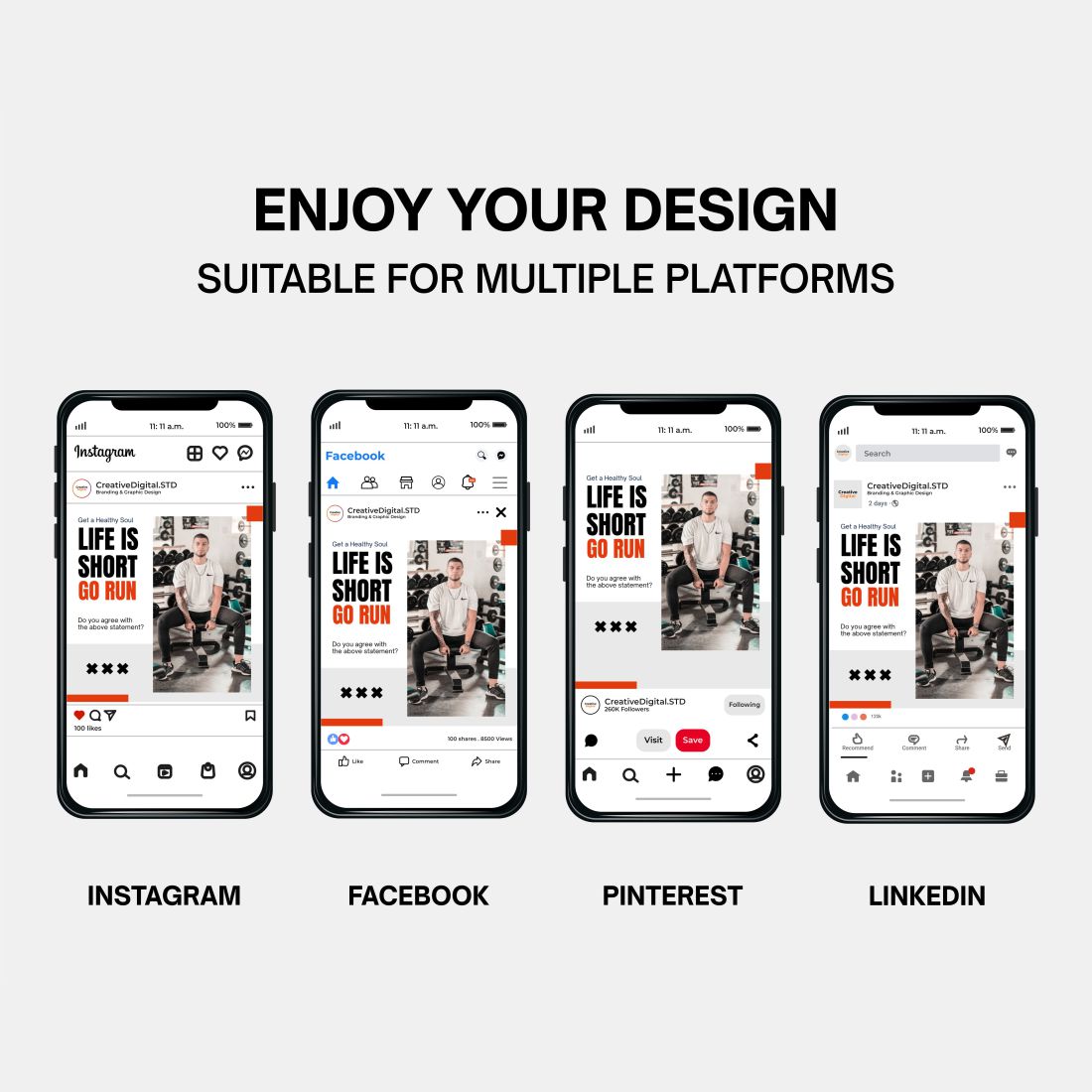 Sports Canva Template For Instagram Phones Example.