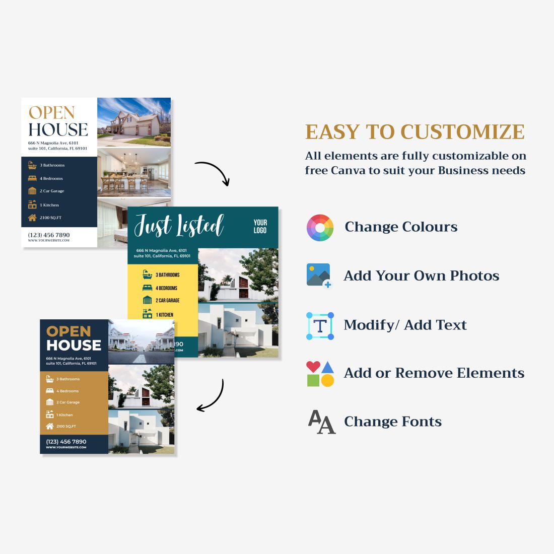 Real Estate Social Media Instagram Post And Story Template Easy To Customize.