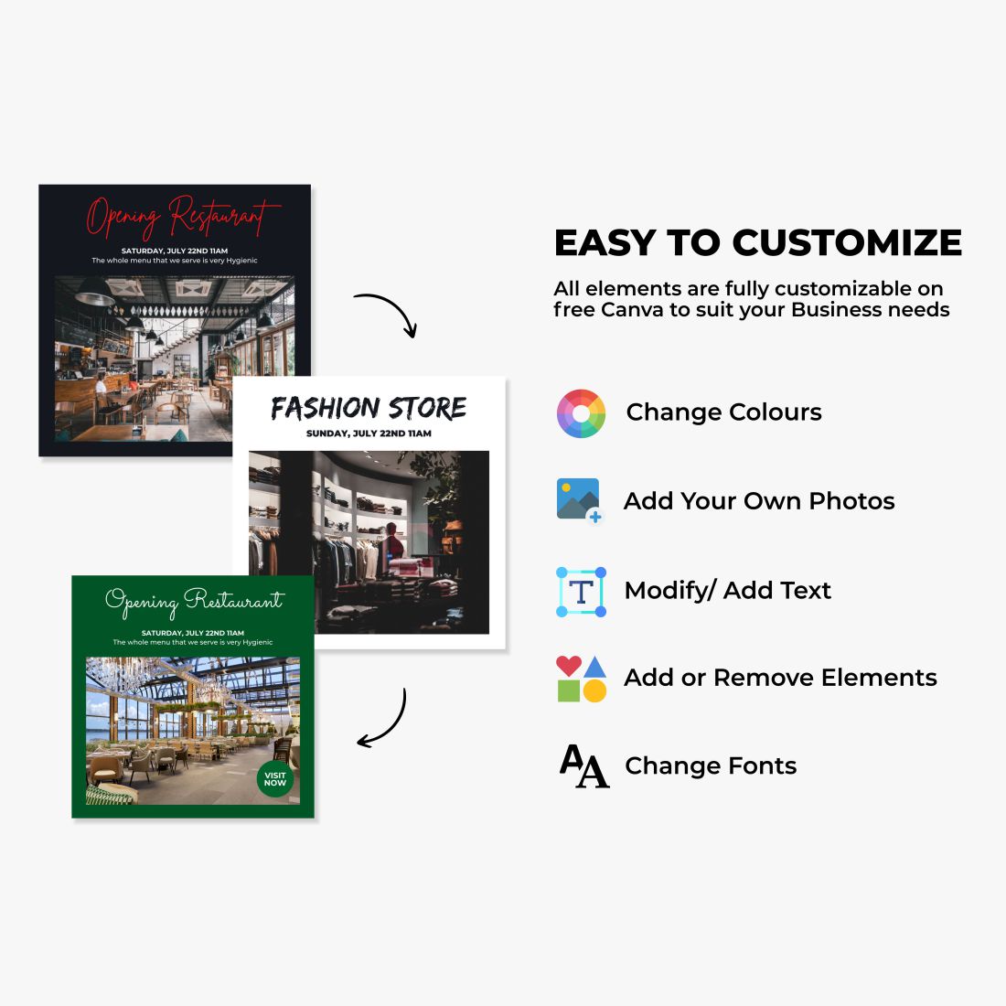 Food And Restaurant Instagram Post Canva Instagram Templates Easy To Customize.