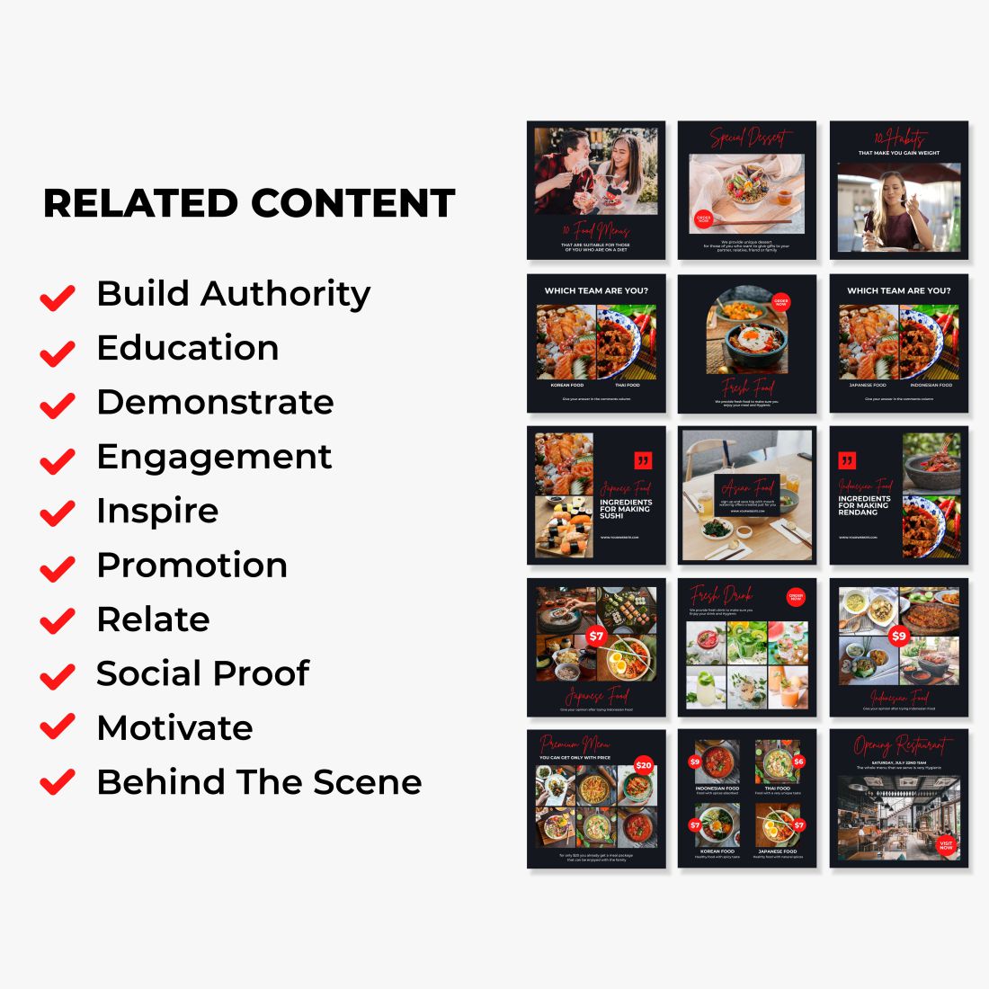 Food And Restaurant Instagram Post Canva Instagram Templates Features.