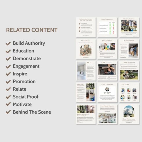 Real Estate Marketing Instagram Engagement Template Features.