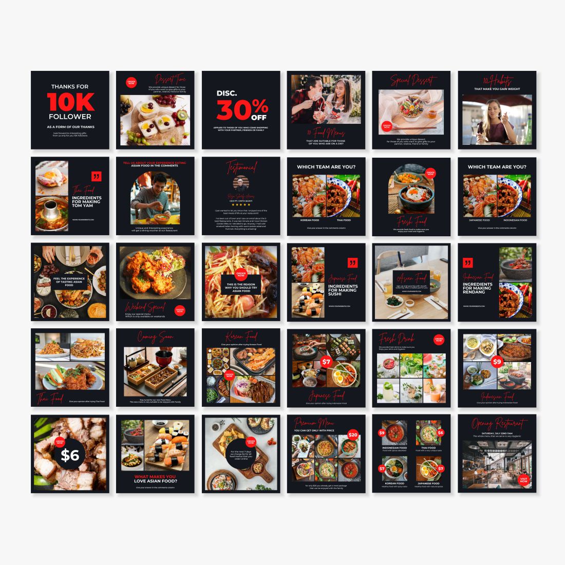 Food And Restaurant Instagram Post Canva Instagram Templates Post Example.