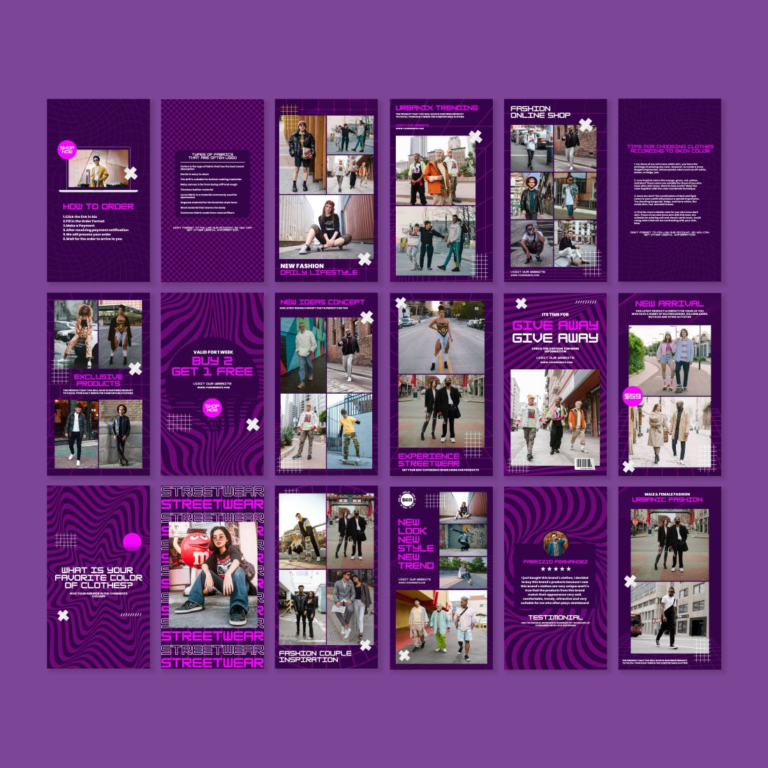 Street Style Fashion Instagram Template Story Example.