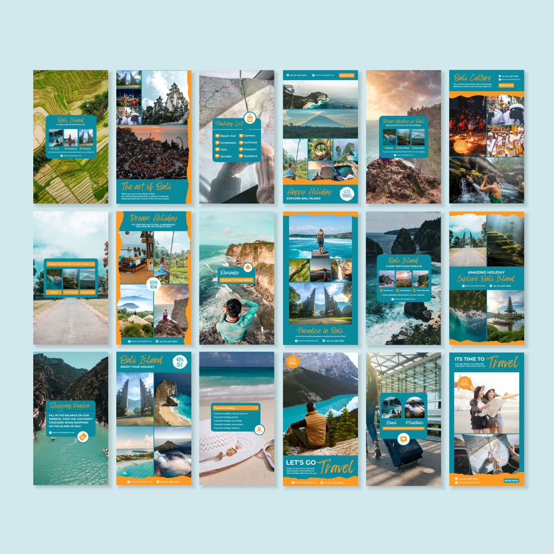 Travel Agency Canva Instagram Template Story Example.
