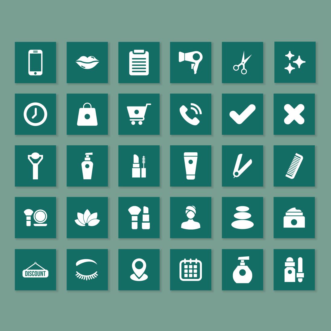 Social Media Template Bundle for Skincare icons.