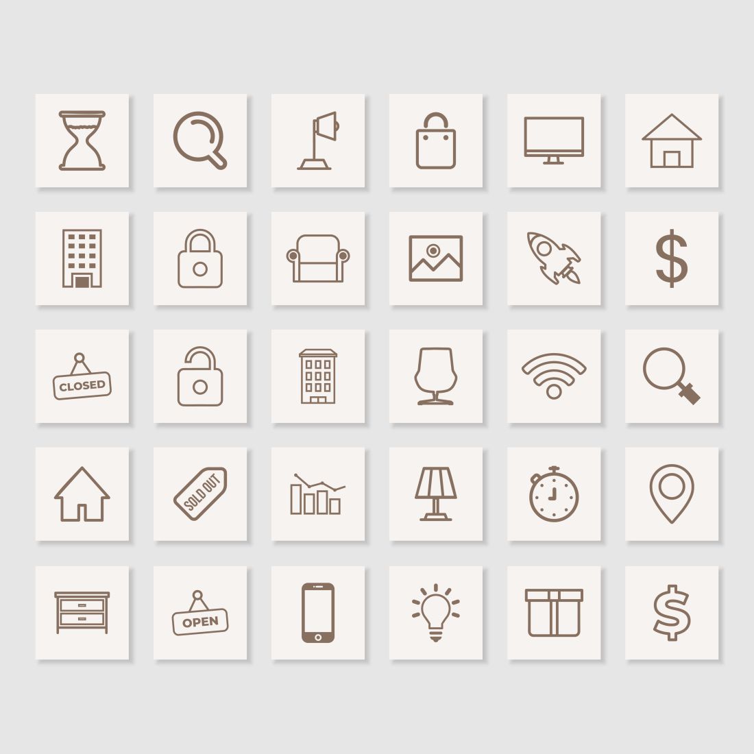 Real Estate Marketing Instagram Engagement Template Icons Example.