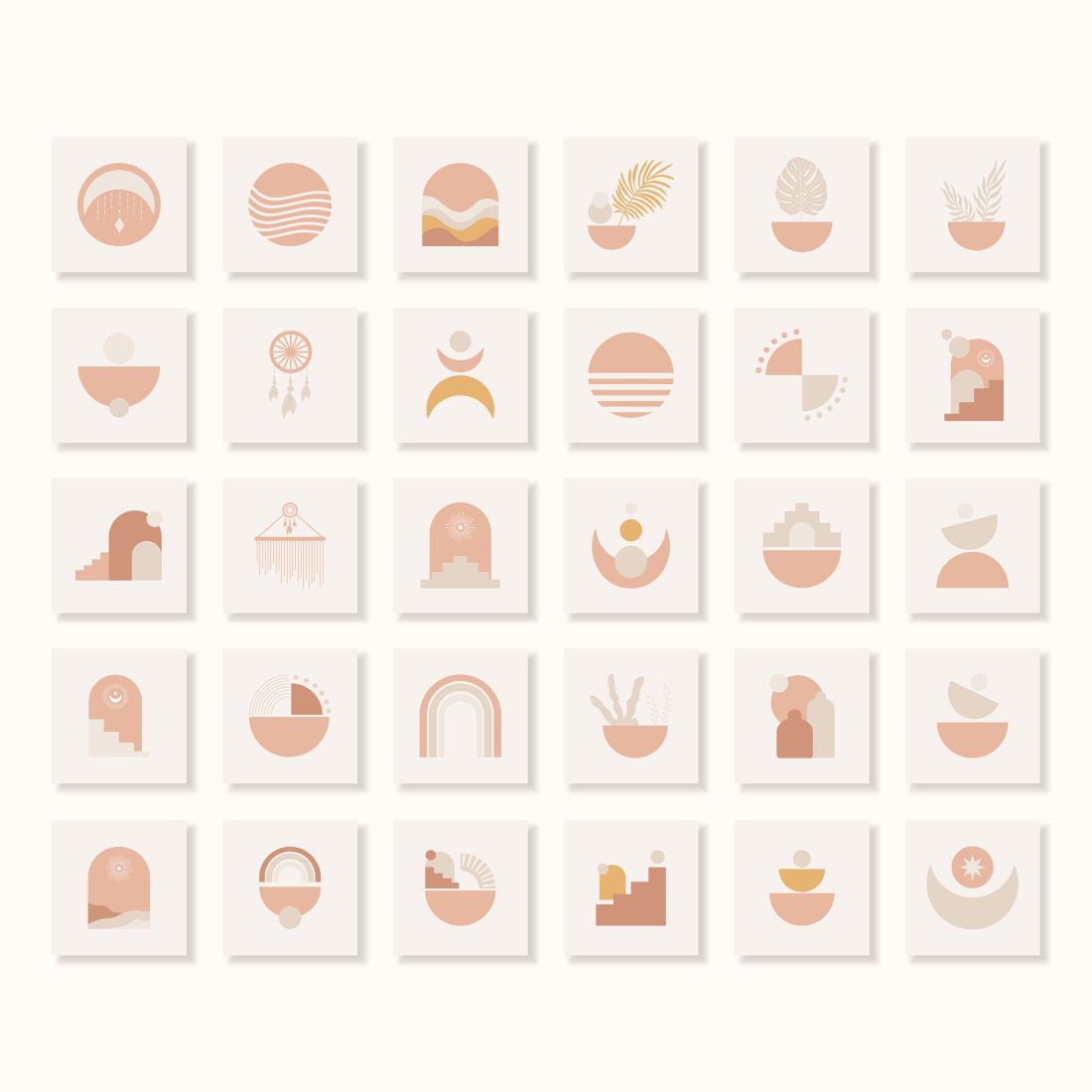Wellness Coach Canva Instagram Template Icons.