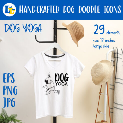 Yoga Dog Hand drawn Puppies Doodle Icons examples.