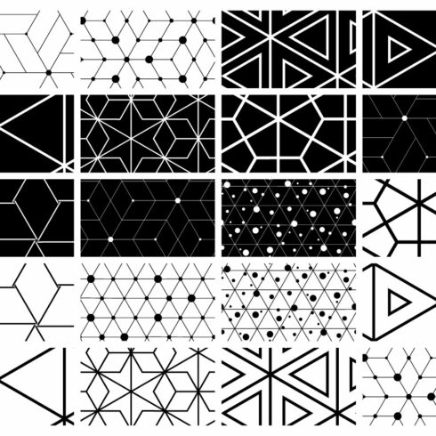 Geometric lines in BW colors.