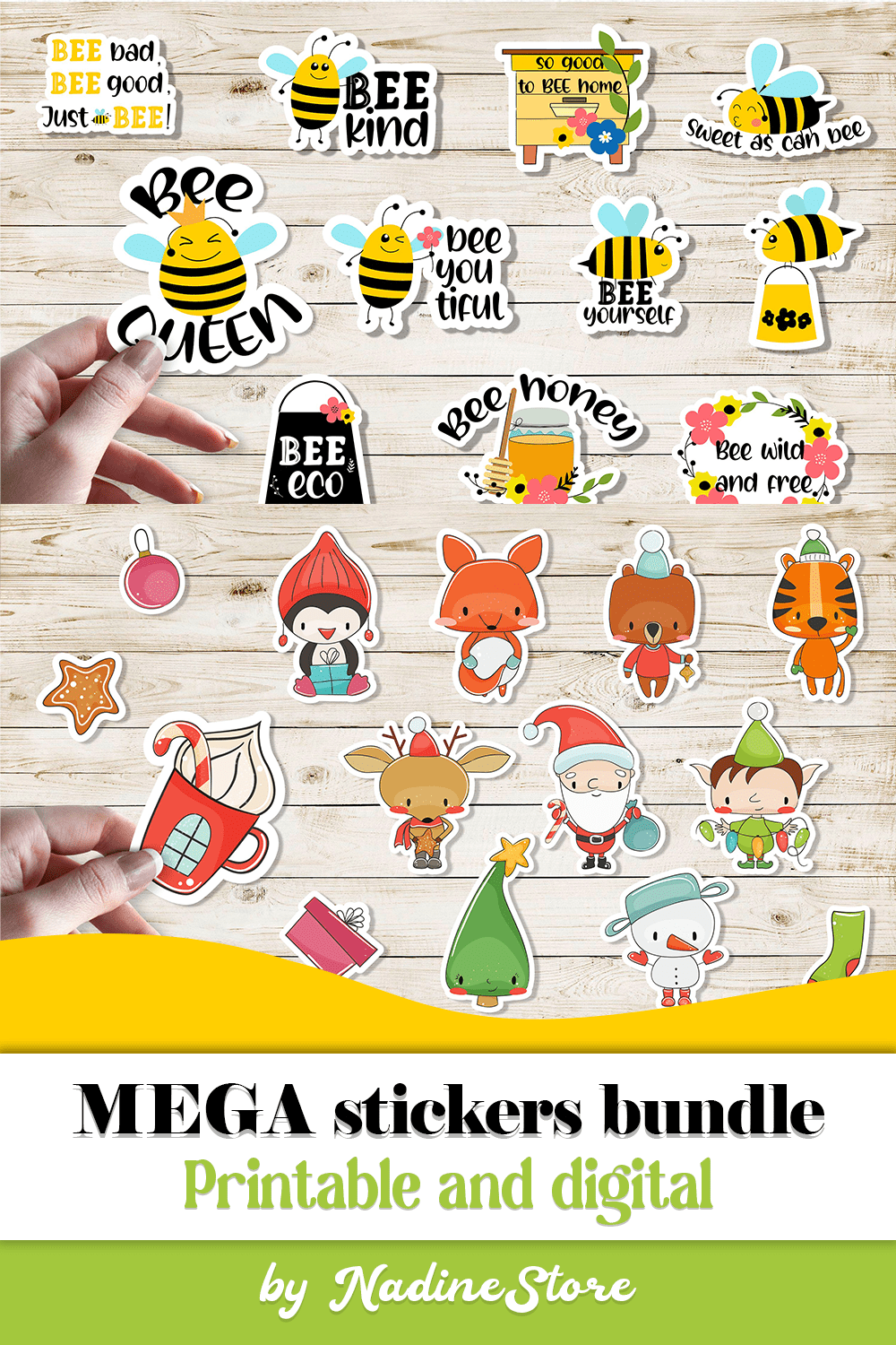 MEGA stickers bundle - pinterest image preview.