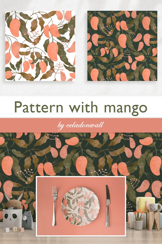 Mango Colour Pattern Pattern With Mango – MasterBundles