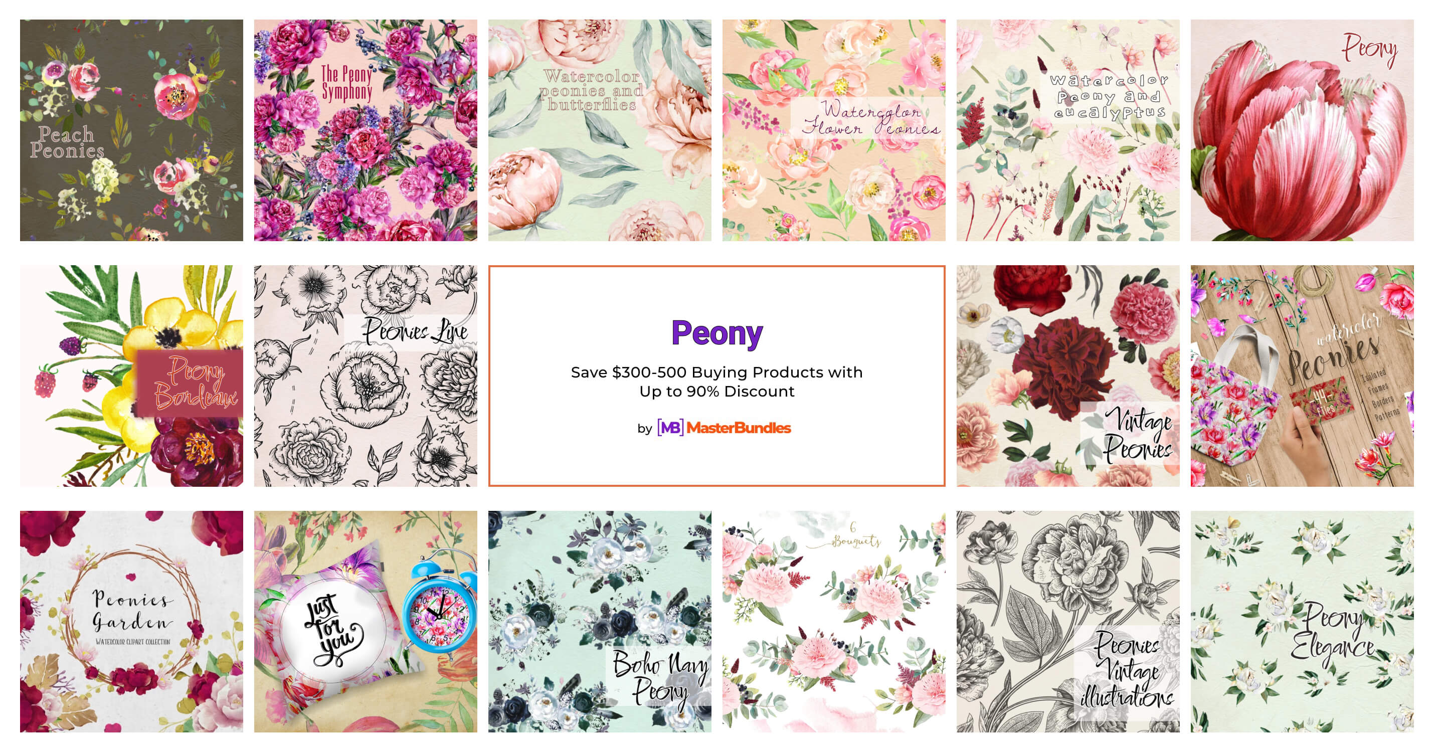 4 Peony Cliparts For 2024 MasterBundles   Peony 1 