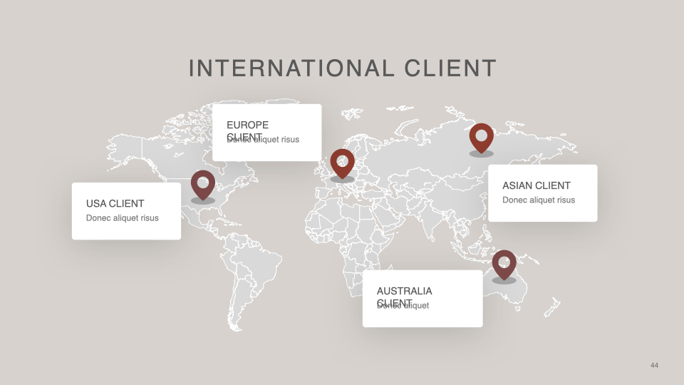 Map for your international clients.