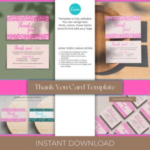 Pink Thank You Card Template – MasterBundles
