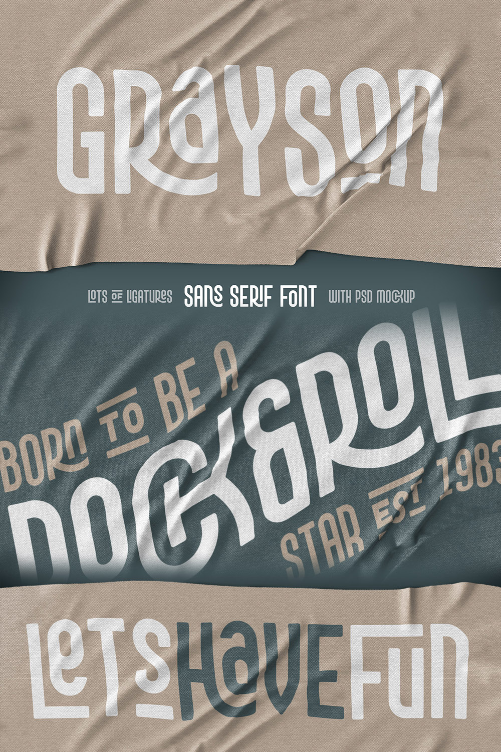 Grayson Font & Mockup pinterest.
