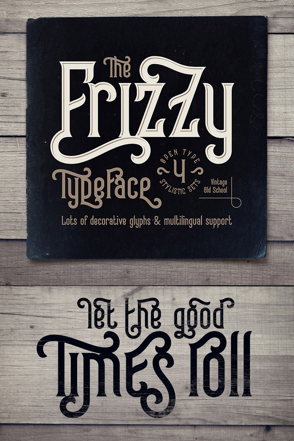 pinterest Frizzy Vintage Font.