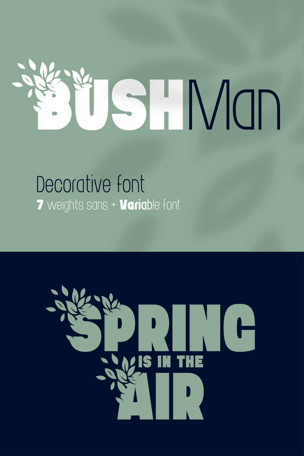 pinterest Bushman Font Set.