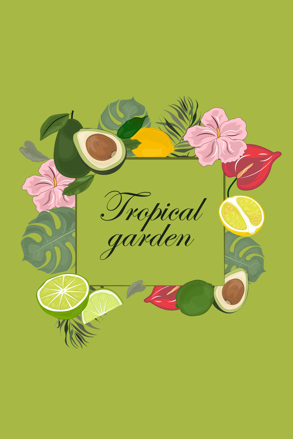pinterest Tropical Garden Illustrations