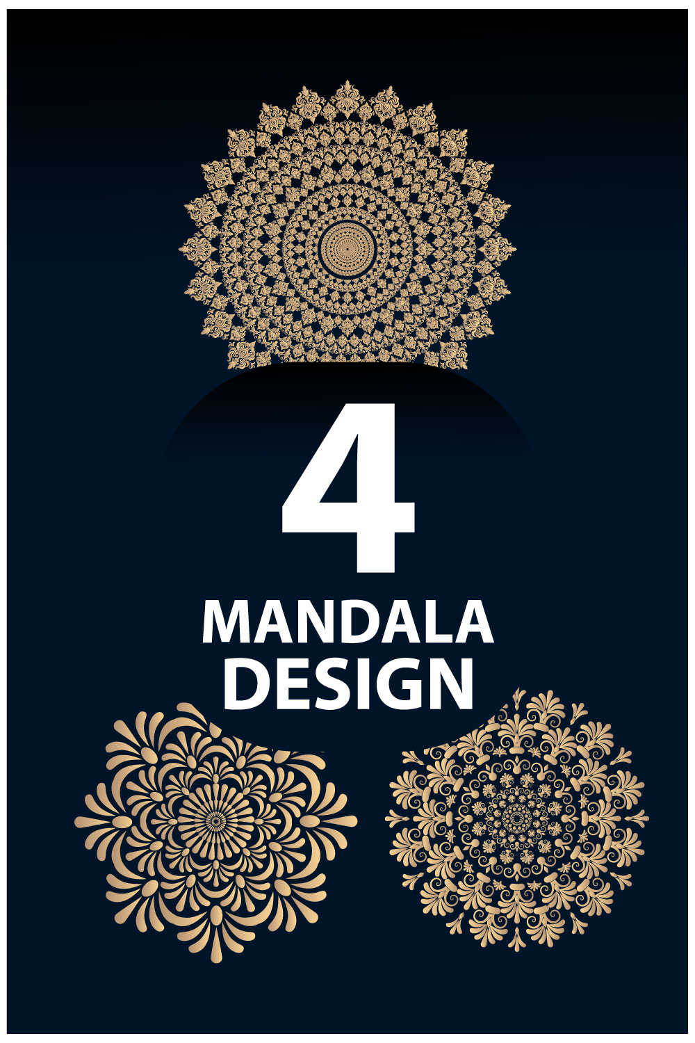 pinterest image Luxury Mandala Design.