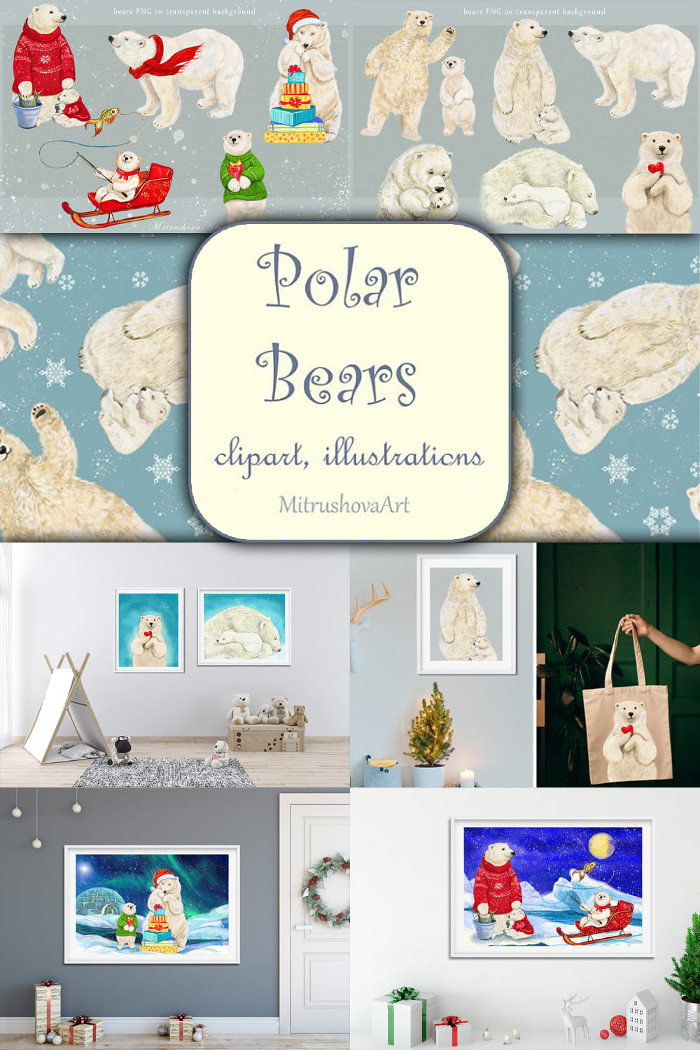 polar bear clipart illustrations pinterest 1000 1500