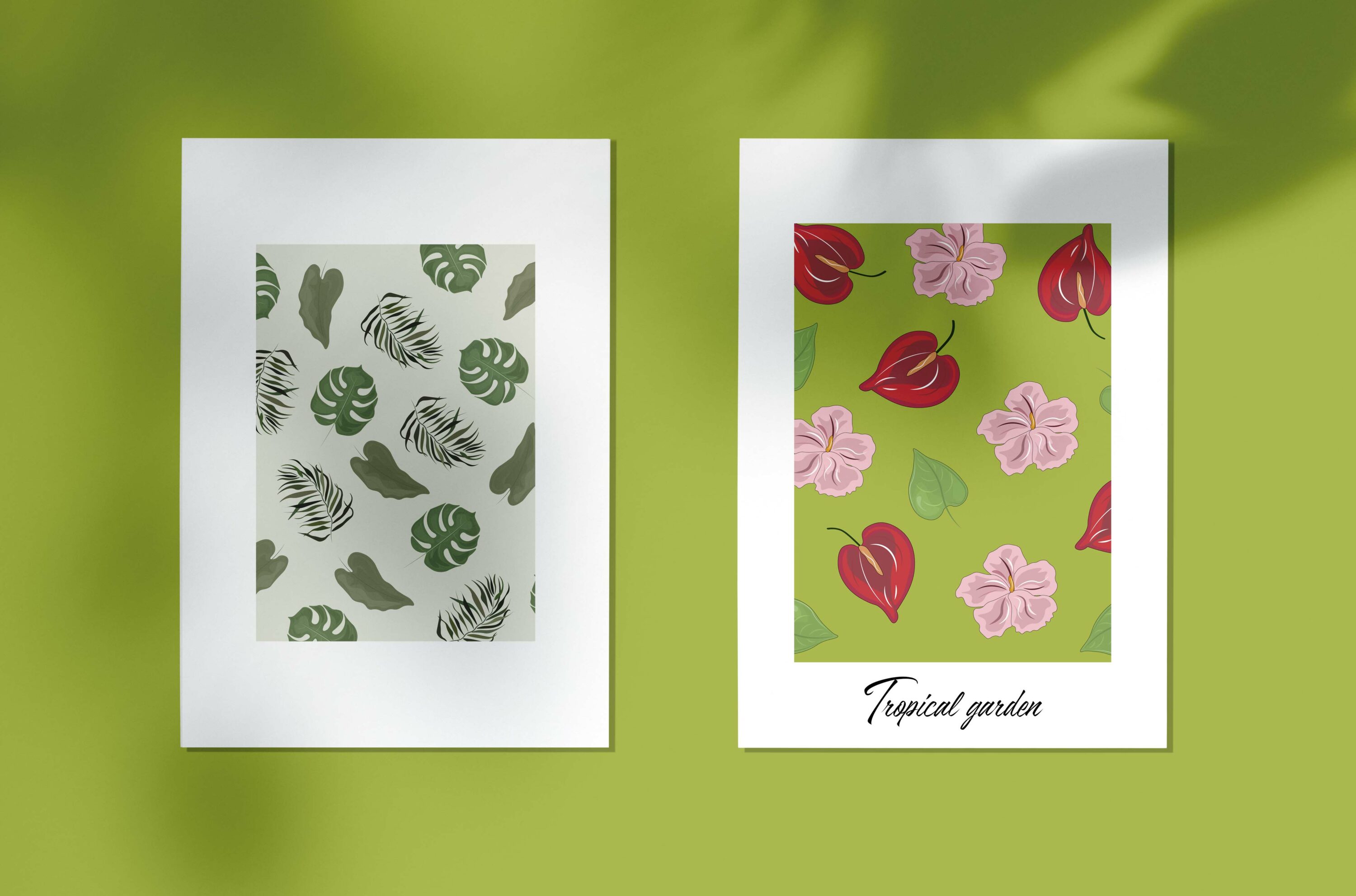 Tropical Garden Illustrations posters.