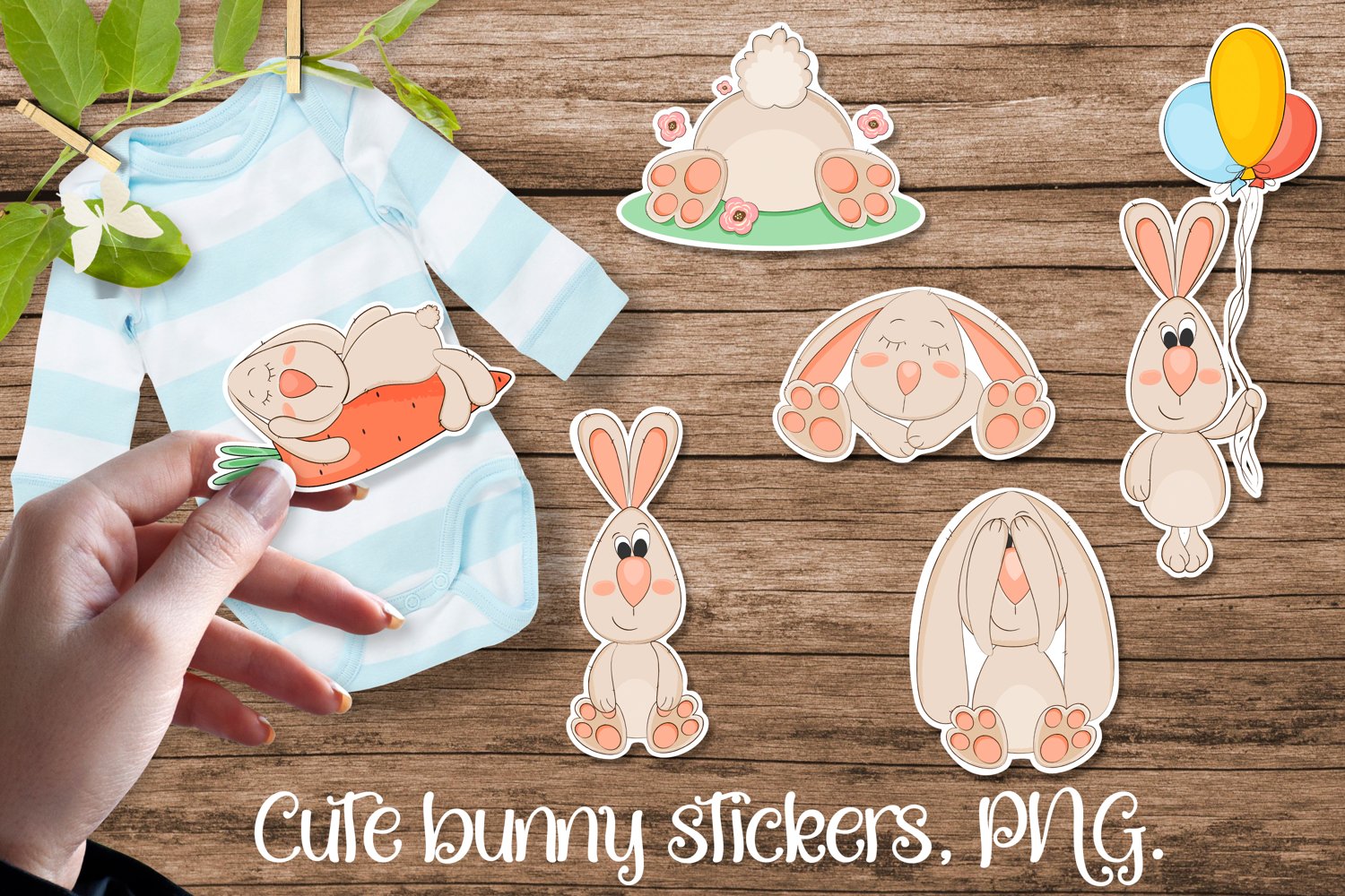 Cute bunny stickers.