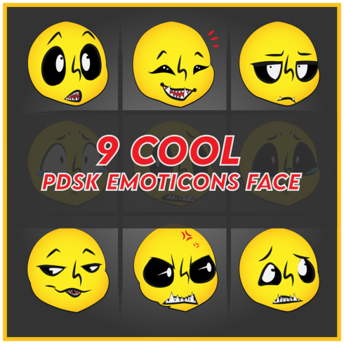 preview Cool Pdsk Emoticons Face Character Super High Res.