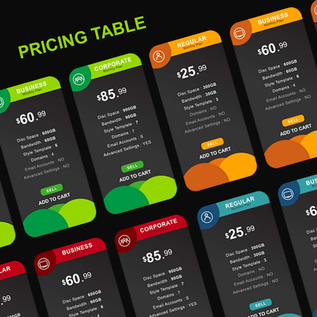 Presentation Data Table Designs cover image.