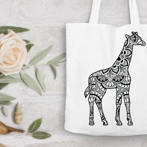 Cool eco bag with the giraffe.