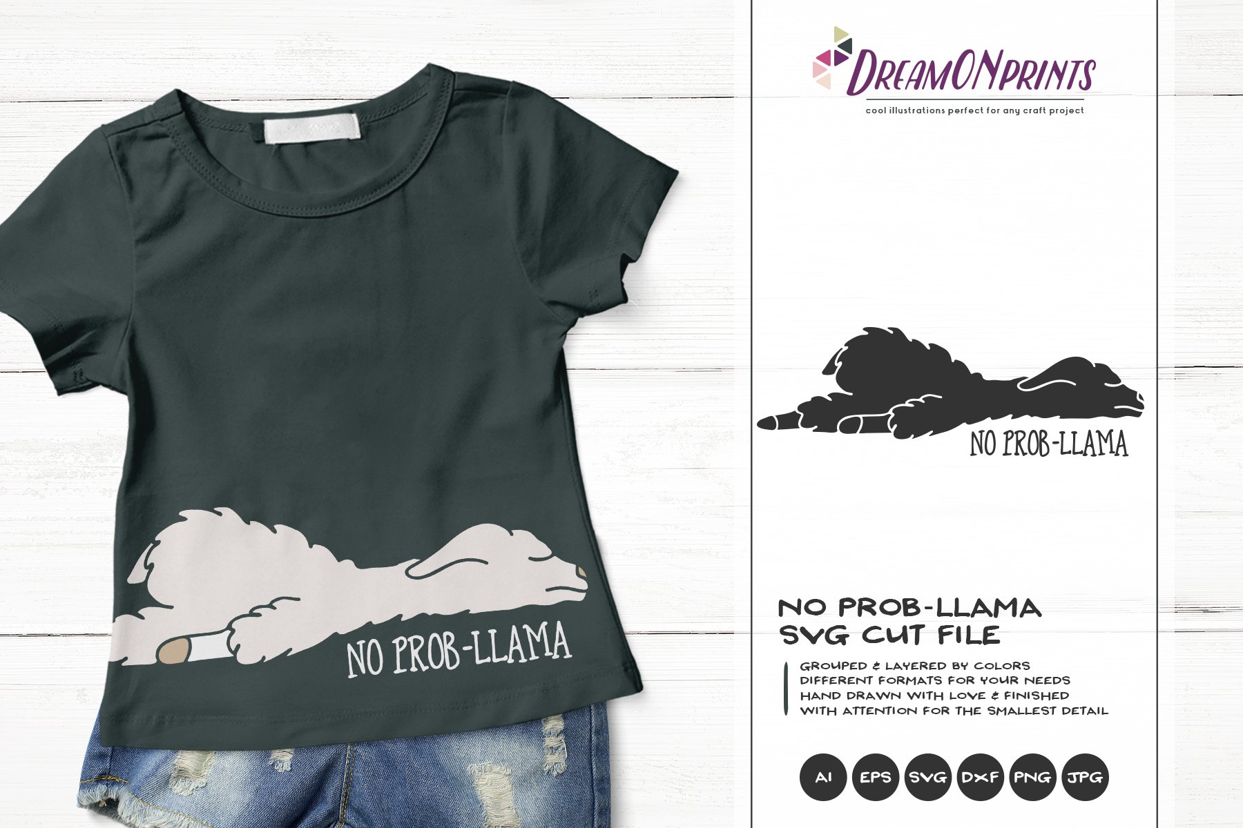 T - shirt with a picture of a mountain and clouds on it.