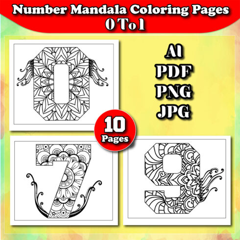 preview image Number Mandala Coloring Pages.