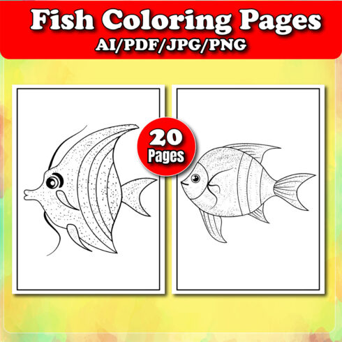 Fish Coloring Pages for Kids cover image.