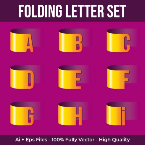 Folding Letter Logo Set preview image.