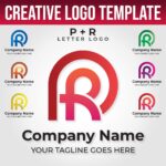 preview image PR letter Logo Template.
